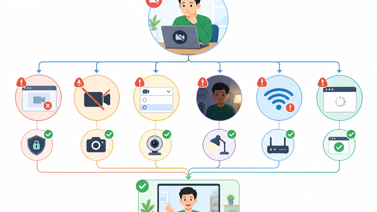 Troubleshooting flowchart for missing Google Meet transcripts