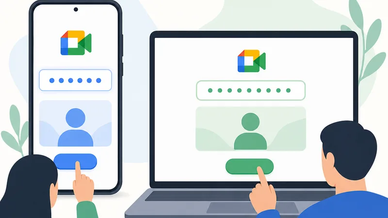 Google Meet interface showing the meeting code input field