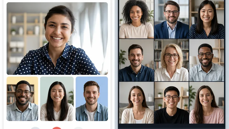 so sánh trực quan google meet và zoom bằng hai màn hình cạnh nhau