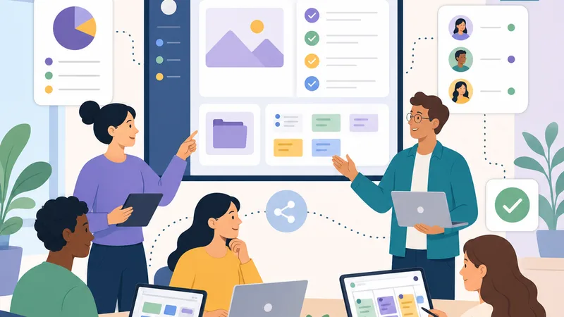 Team collaboration tools for task management and file sharing
